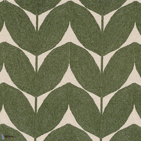 Herbes Folles stof-Casamance-Olive-Meter (M1)-41330442-Selected Wallpapers