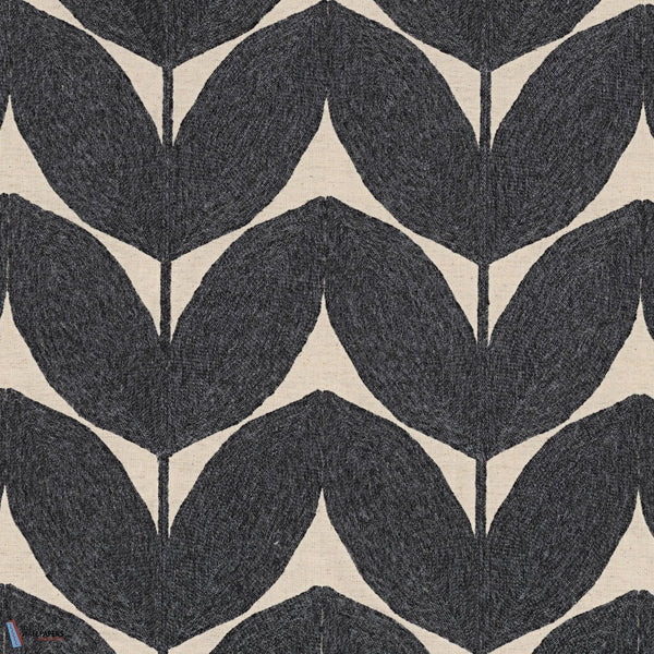 Herbes Folles stof-Casamance-Anthracite-Meter (M1)-41330748-Selected Wallpapers