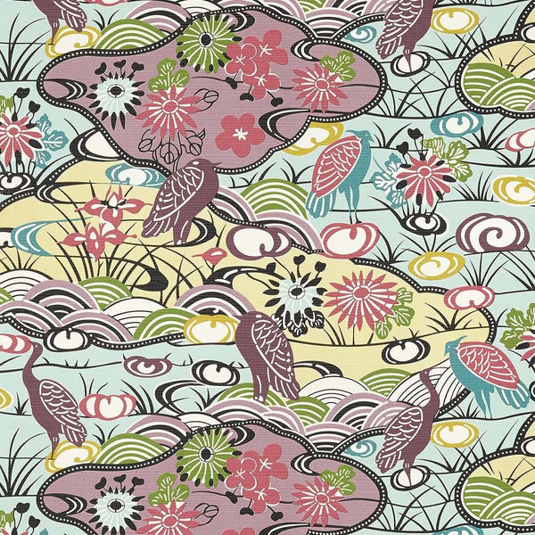 Heron Stream-Wallpaper-Thibaut-Multi-Roll-T13334-Selected Wallpapers