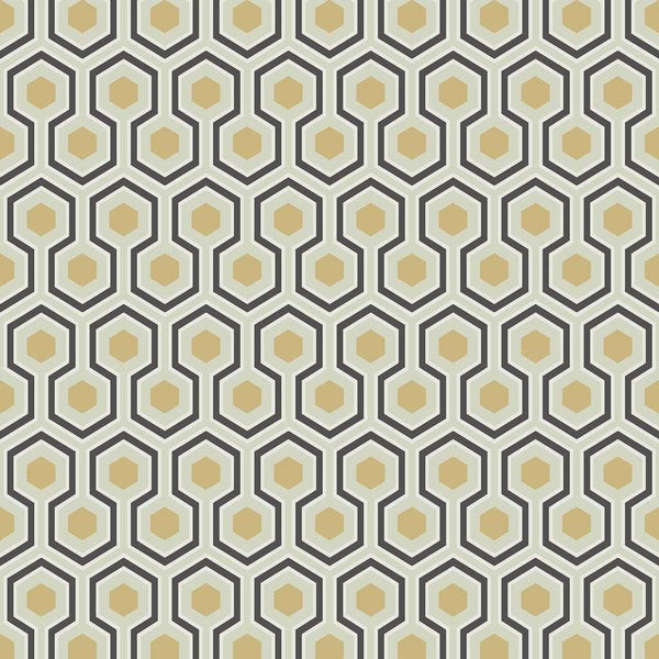 Hicks' Hexagon-behang-Cole & Son-Black-Rol-66/8056-Selected Wallpapers