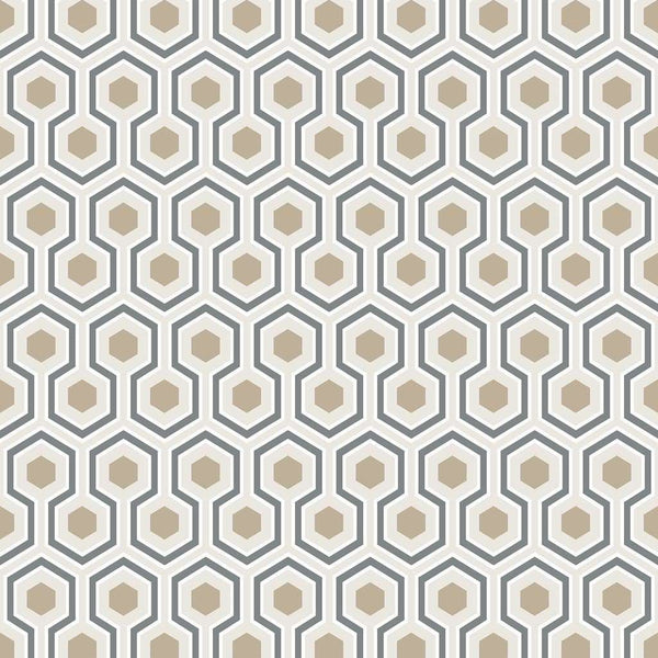 Hicks' Hexagon-behang-Cole & Son-Charcoal-Rol-95/3016-Selected Wallpapers