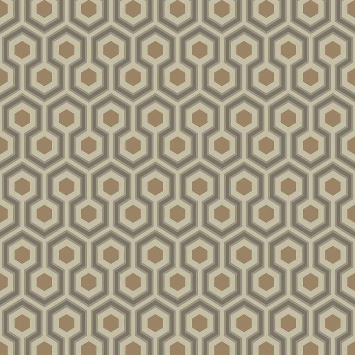 Hicks' Hexagon-behang-Tapete-Cole & Son-Metallic Bronze-Rol-95/3017-Selected Wallpapers