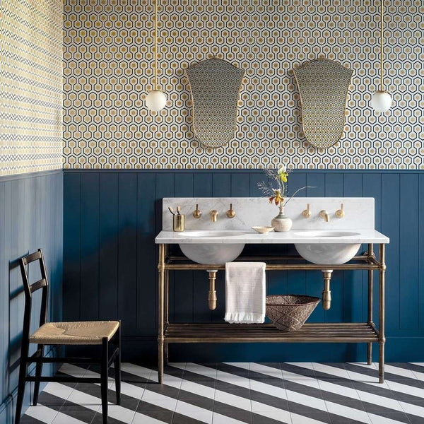 Hicks' Hexagon-behang-Cole & Son-Selected Wallpapers