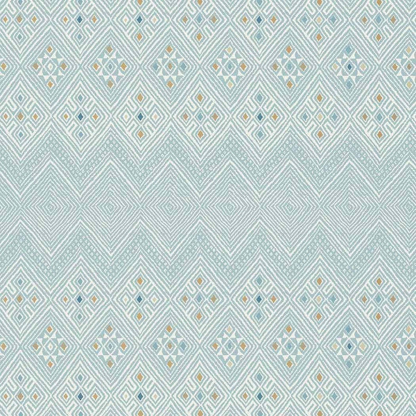 High Plains-Wallpaper-Thibaut-Spa Blue-Roll-T13229-Selected Wallpapers