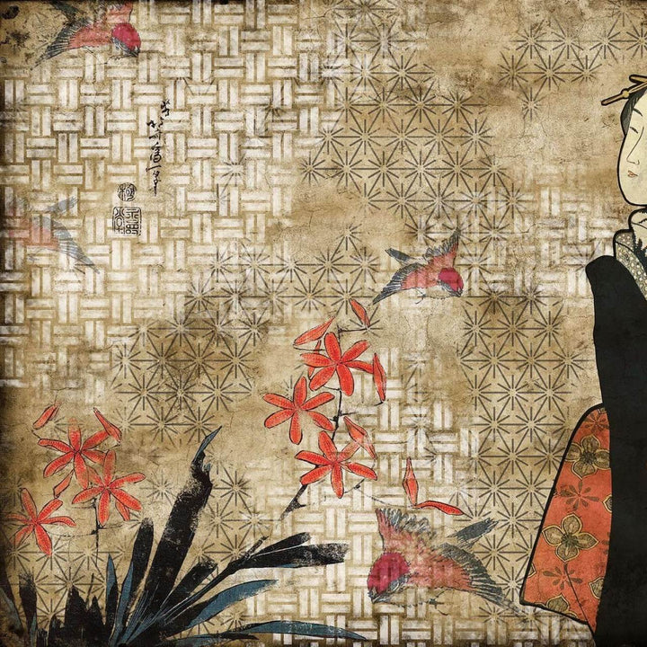 Hiroshi Tsunoda - Geisha Graffiti-Behang-Tapete-Coordonne-Hikari-Non Woven-8000036N-Selected Wallpapers