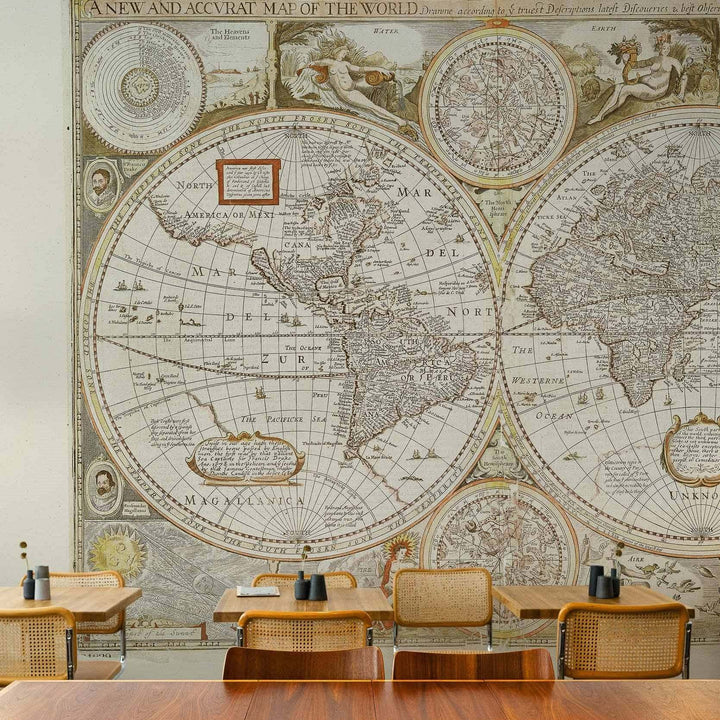 Historical Map Textile-Behang-Tapete-Coordonne-Selected Wallpapers