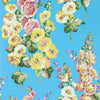 Hollyhocks-Tapete-Sanderson-Fire Pink/Bright Blue-Rolle-217033-Selected Wallpapers