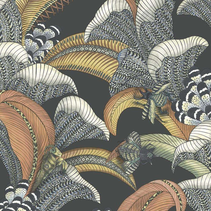Hoopoe Leaves-Behang-Tapete-Cole & Son-Charcoal-Rol-119/1005-Selected Wallpapers