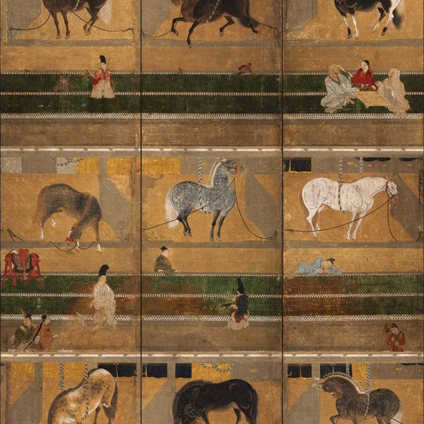 Horse Stable-Behang-Mind the Gap-Multicolor-300 cm (standaard)-WP20650-Selected Wallpapers