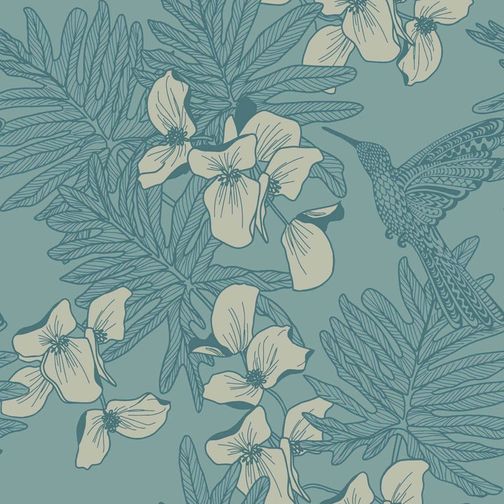 Hummingbird-Behang-Tapete-1838 wallcoverings-Seafoam-Rol-1804-117-03-Selected Wallpapers