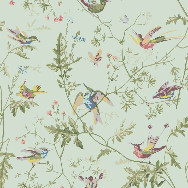 Hummingbirds-Behang-Tapete-Cole & Son-Old Olive-Rol-100/14069-Selected Wallpapers