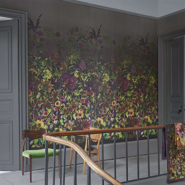 Indian Sunflower-behang-Tapete-Designers Guild-Graphite-Set-PDG1068/01-Selected Wallpapers