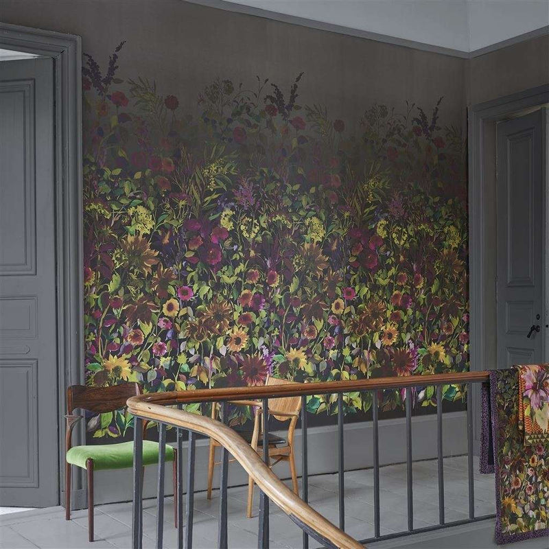 Indian Sunflower Tapete in Graphite von Designers Guild