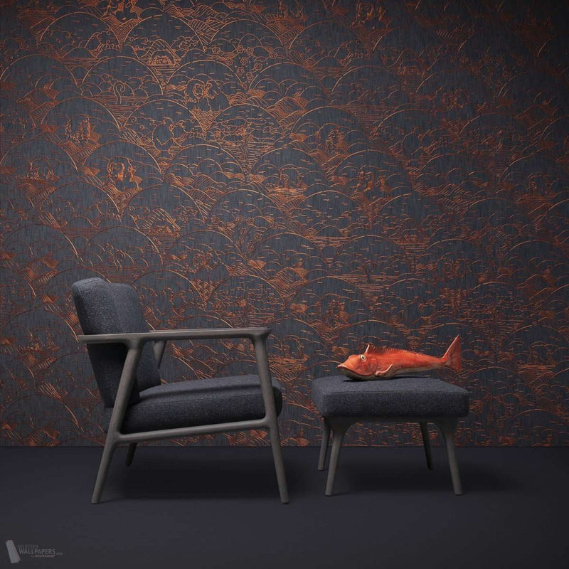 Indigo Macaque papier peint de Moooi