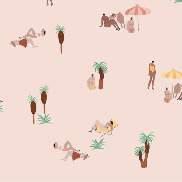 Isabelle Feliu - One day at the Beach-Behang-Tapete-Coordonne-Pink Sand-Rol-8000040N-Selected Wallpapers