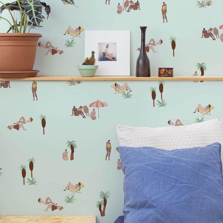 Isabelle Feliu - One day at the Beach-Behang-Tapete-Coordonne-Selected Wallpapers