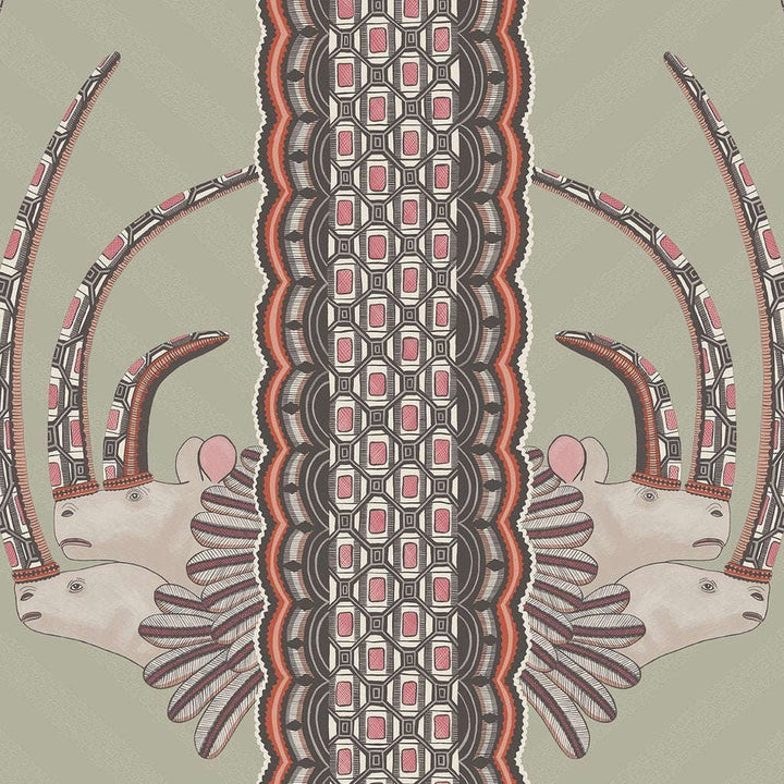Jabu-Behang-Tapete-Cole & Son-Coral on Soft Olive-Rol-109/3017-Selected Wallpapers