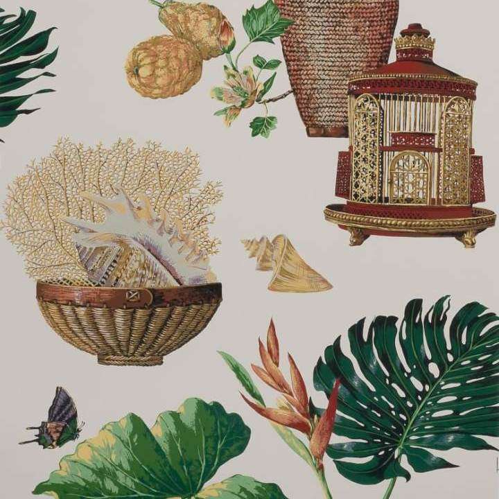 Jamaica carta da parati in Cream di Boussac