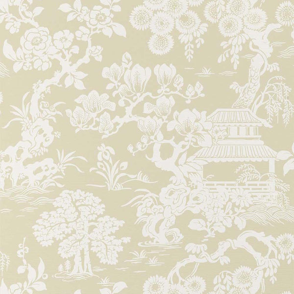 Japanese Garden-Wallpaper-Thibaut-Beige-Roll-T13300-Selected Wallpapers