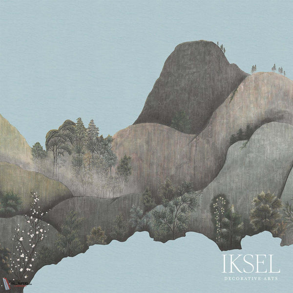 Japanese Mountains-Behang-Iksel-Frost Blue-225 cm-SC145_CS91-Selected Wallpapers