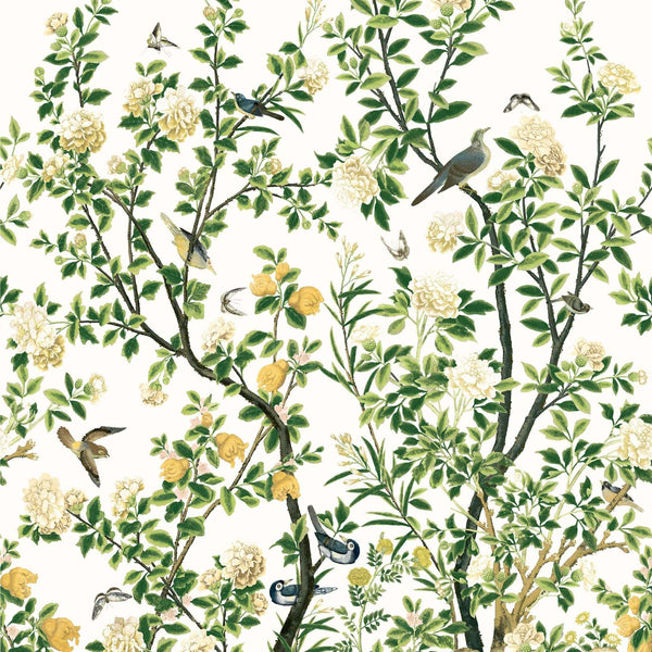Jardin Bloom Mural-Behang-Thibaut-White-Set-TM13666-Selected Wallpapers