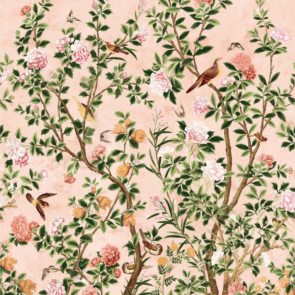 Jardin Bloom Mural-Behang-Thibaut-Pink-Set-TM13667-Selected Wallpapers