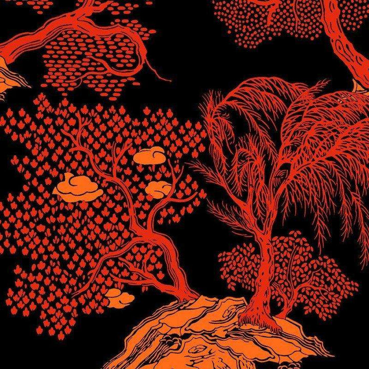 Jardin Dasie-behang-Tapete-Isidore Leroy-Noir et Rouge-Rol-06240504-Selected Wallpapers