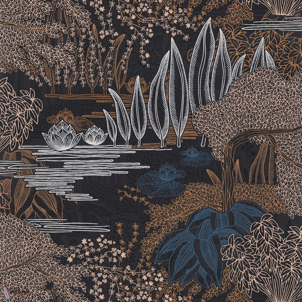 Jasmin-Wallpaper-Casamance-Encre/Cuive-Roll-75680406-Selected Wallpapers