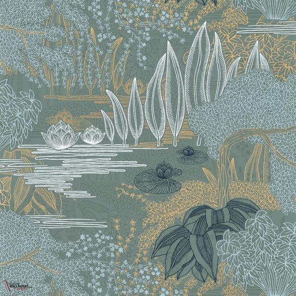 Jasmin-Wallpaper-Casamance-Vert de Gris-Roll-75680202-Selected Wallpapers