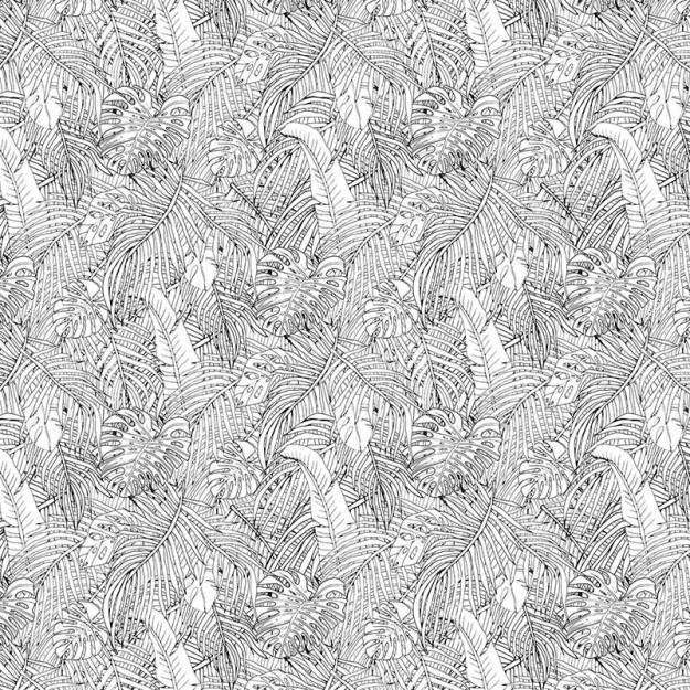 Jungle Island-behang-Tapete-Les Dominotiers-Black & White-Non Woven 70 cm-DOM142-1-Selected Wallpapers