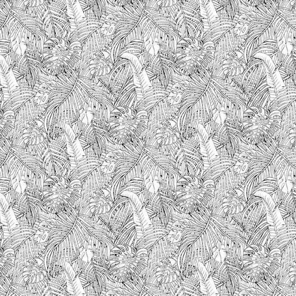 Jungle Island-behang-Les Dominotiers-Black & White-Non Woven 70 cm-DOM142-1-Selected Wallpapers