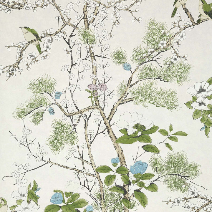 Katsura-Behang-Tapete-Thibaut-Cream and Lavander-Rol-T13622-Selected Wallpapers