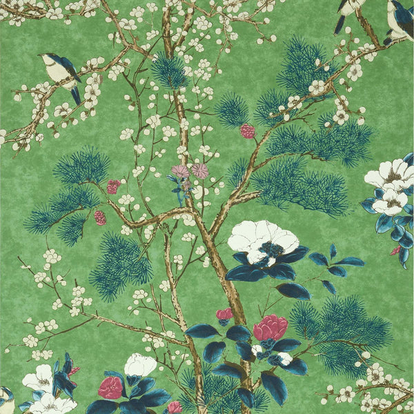 Katsura-Wallpaper-Thibaut-Emerald-Roll-T13623-Selected Wallpapers