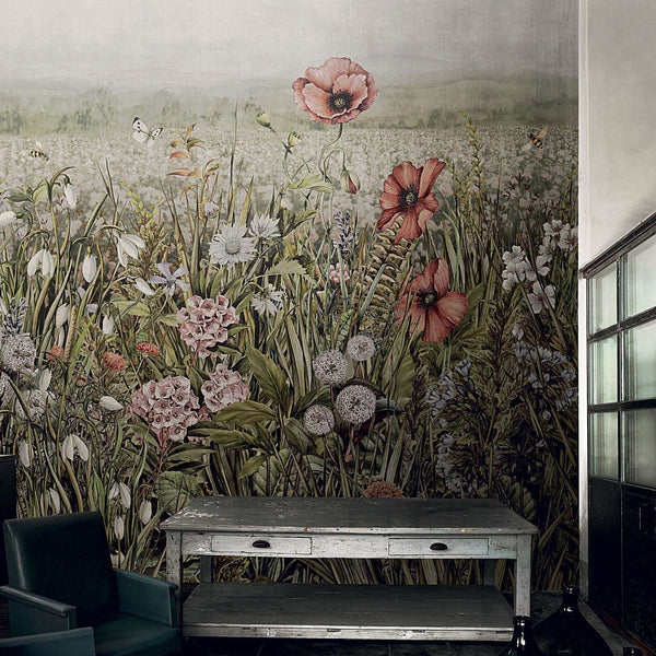 King Poppy-behang-Tapete-LondonArt-Selected Wallpapers