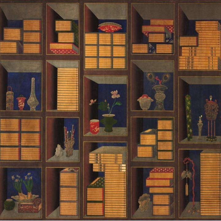 Korean Library-behang-Tapete-Mind the Gap-Multicolor-300 cm (standaard)-WP20421-Selected Wallpapers