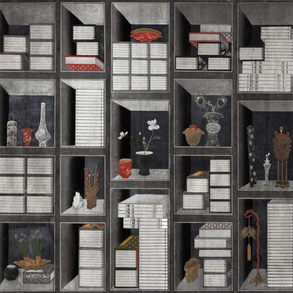 Korean Library-behang-Mind the Gap-Chromo-300 cm (standaard)-WP20469-Selected Wallpapers