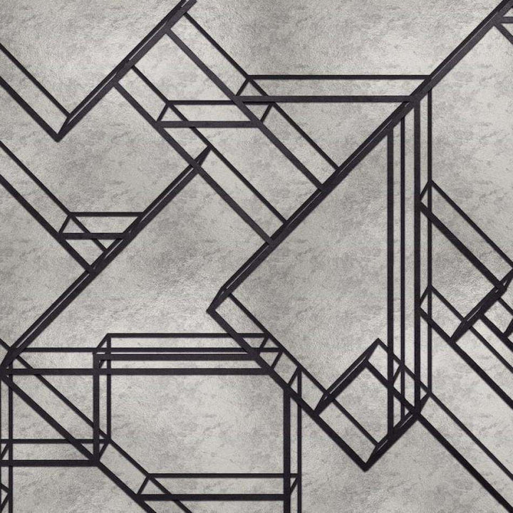 L-Geometric Metallics-Behang-Tapete-Coordonne-Silver-Metallics-9600401-Selected Wallpapers