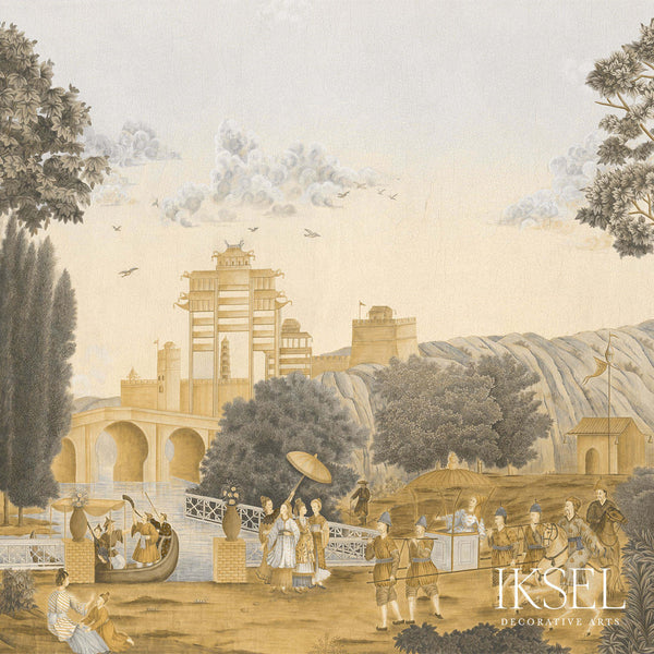 La Fete Chinoise-behang-Iksel-Sepia Tones-225 cm-SC120_CS12-Selected Wallpapers