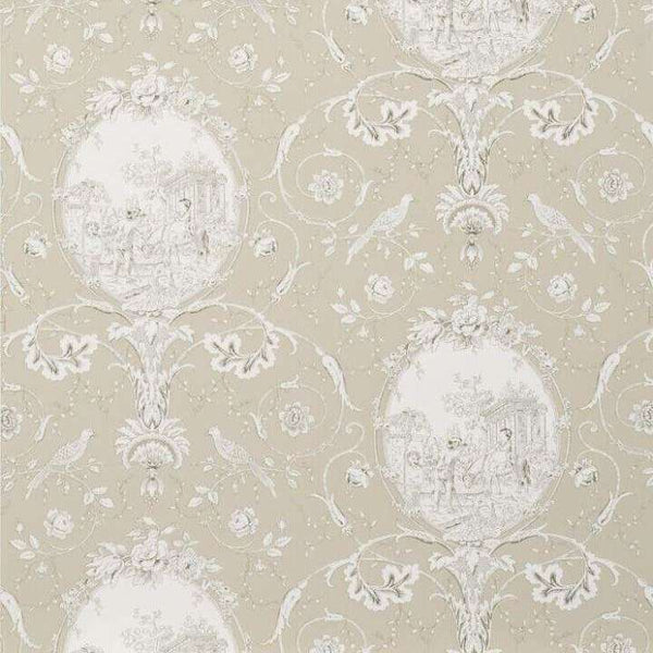 La Fontaine-wallpaper-Braquenie-Charcoal/Taupe-Roll-BP206001-Selected Wallpapers