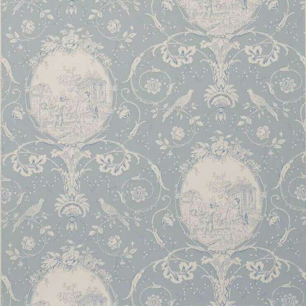 La Fontaine-wallpaper-Braquenie-Blue Steel-Roll-BP206003-Selected Wallpapers