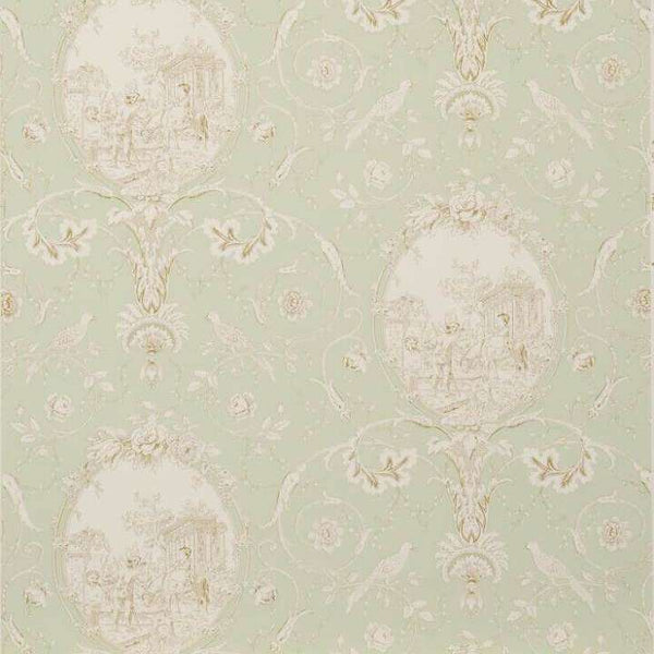 La Fontaine-wallpaper-Braquenie-Leaf Green-Roll-BP206004-Selected Wallpapers