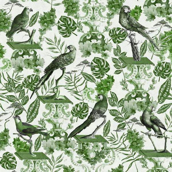 La Voliere-wallpaper-Mind the Gap-Green-300 cm (standaard)-WP20438-Selected Wallpapers