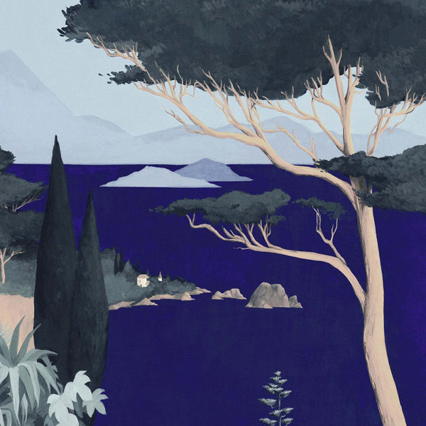 Lago di Garda-behang-Les Dominotiers-Blue-Non Woven 70 cm-DOM515-Selected Wallpapers