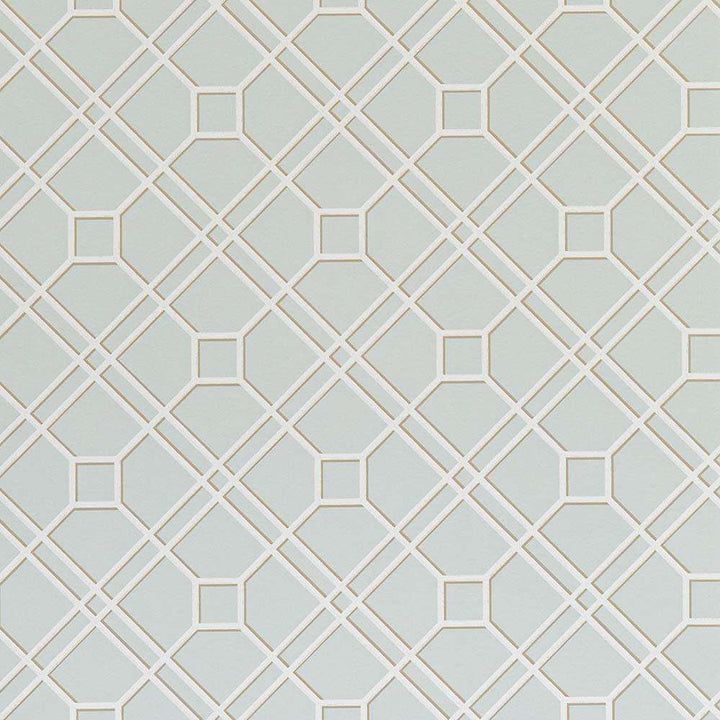 Langdale Trellis-behang-Tapete-GP&J Baker-Soft Aqua-Rol-BW45071.11-Selected Wallpapers