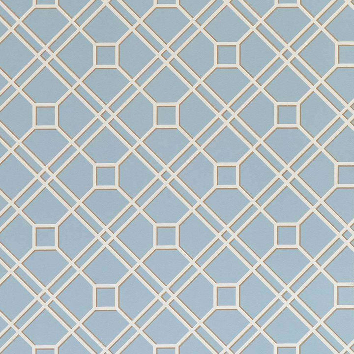 Langdale Trellis-behang-Tapete-GP&J Baker-Soft Blue-Rol-BW45071.9-Selected Wallpapers