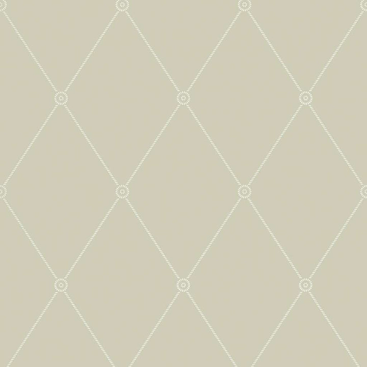 Large Georgian Rope Trellis-Behang-Tapete-Cole & Son-Olive-Rol-100/13065-Selected Wallpapers
