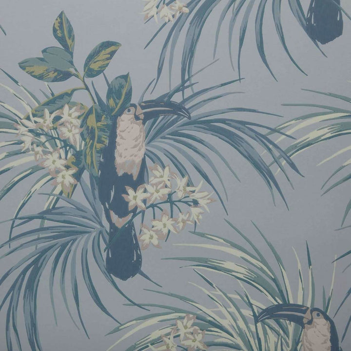 Le Toucan-Behang-Tapete-1838 wallcoverings-Pale Blue-Rol-1907-135-01-Selected Wallpapers
