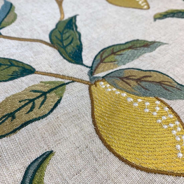 Lemon Tree Embroidery stof-Fabric-Tapete-Morris & Co-Selected Wallpapers