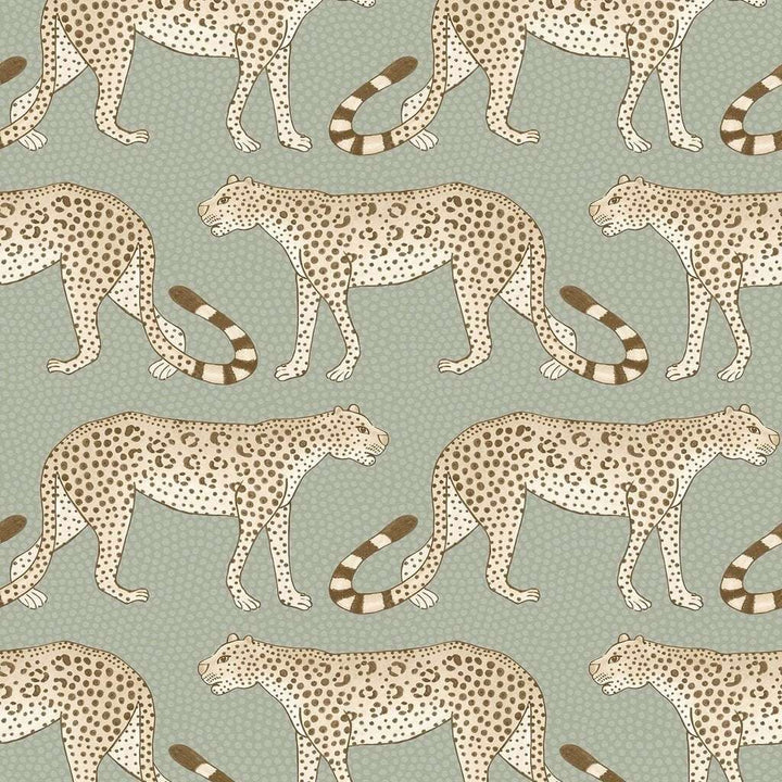 Leopard Walk-Behang-Tapete-Cole & Son-Linen on Soft Olive-Rol-109/2009-Selected Wallpapers