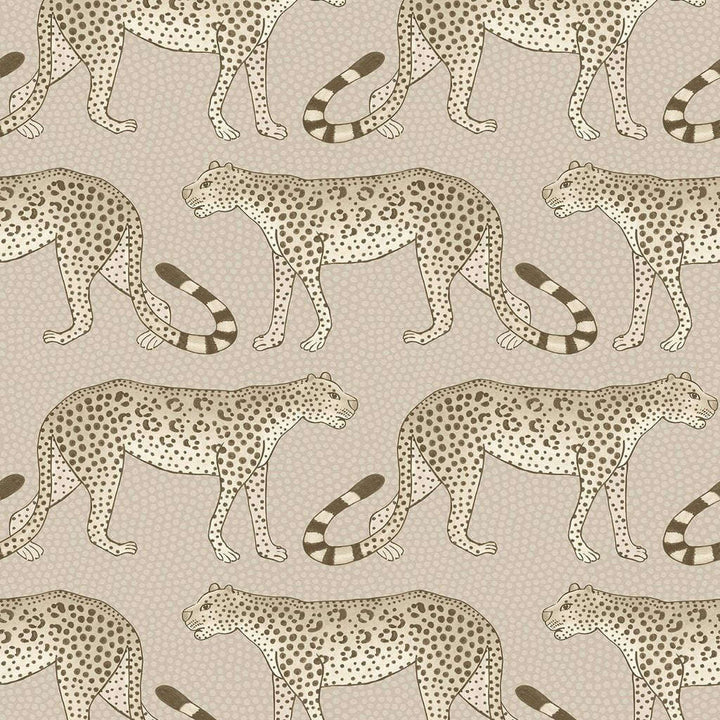 Leopard Walk-Behang-Tapete-Cole & Son-Safari on Taupe-Rol-109/2012-Selected Wallpapers